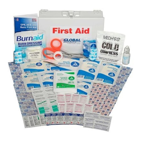 Acme United Global Industrial First Aid Kit 25 Person ANSI Compliant Metal Case 761292A